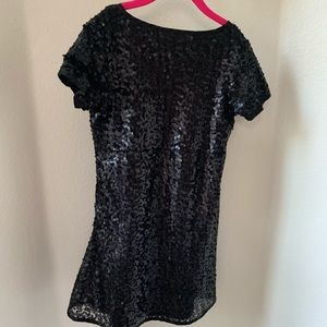 Girls Black Sequin Dress